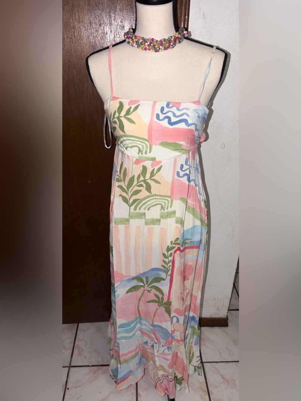 Paper Heart
Coastal Beach Print Women's
Maxi Dress size S